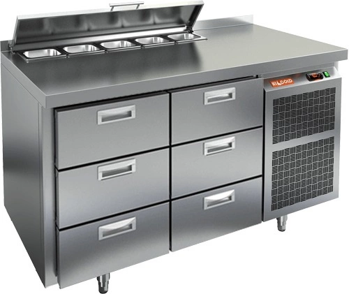 Стол холодильный для салатов HICOLD SL2-33SN (1/6)