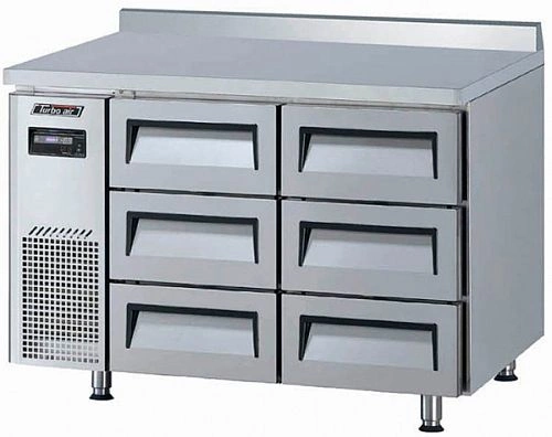 Стол морозильный TURBO AIR KWF12-3D-6-700 c ящиками и бортом