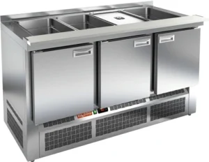 Стол холодильный для салатов HICOLD SLE3-111GN полипропилен без крышки