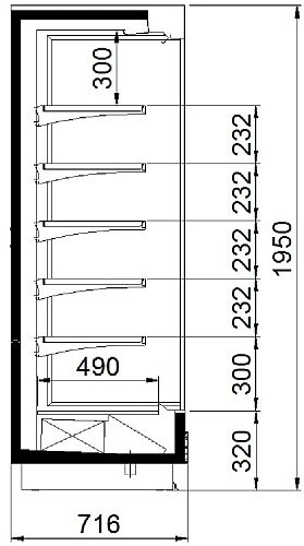 Горка холодильная АРИАДА Crosby ВС1.70-2500F — изображение 2