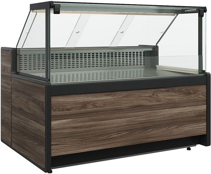 Витрина морозильная Carboma GC111 SL 1,5-1 (1008 Темный дуб)